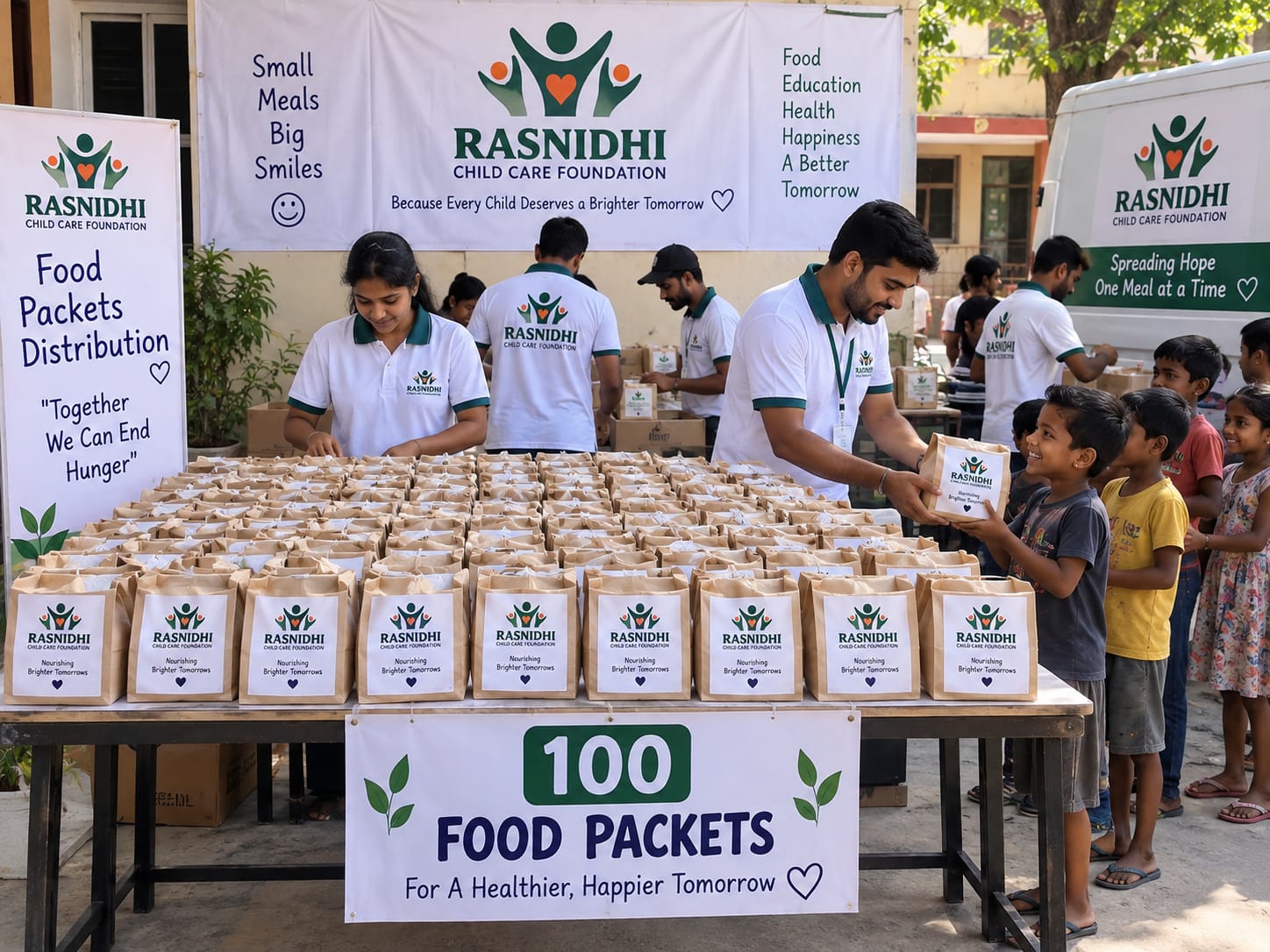100 Food Packets representative visual